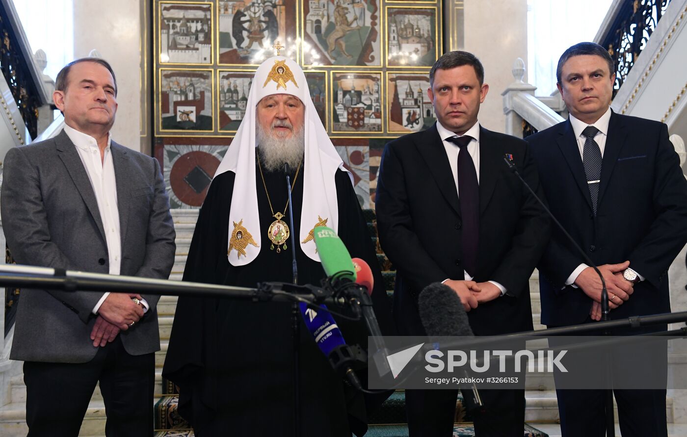 Patriarch Kirill holds meeting on exchange of prisoners of war in Donbass