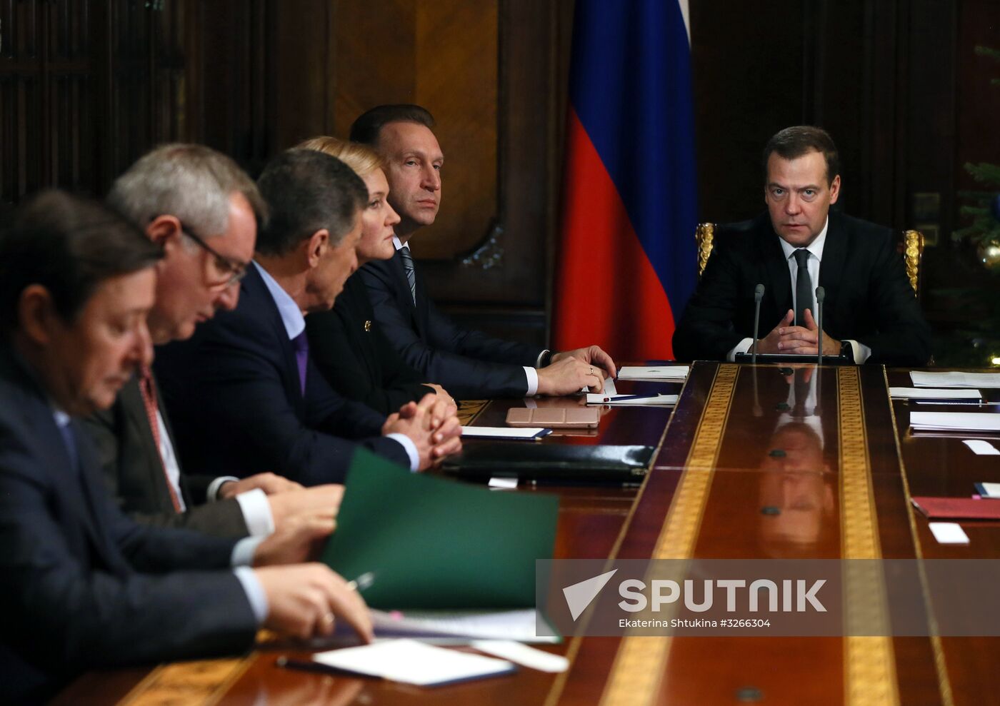 Prime Minister Dmitry Medvedev holds meetings with his deputies