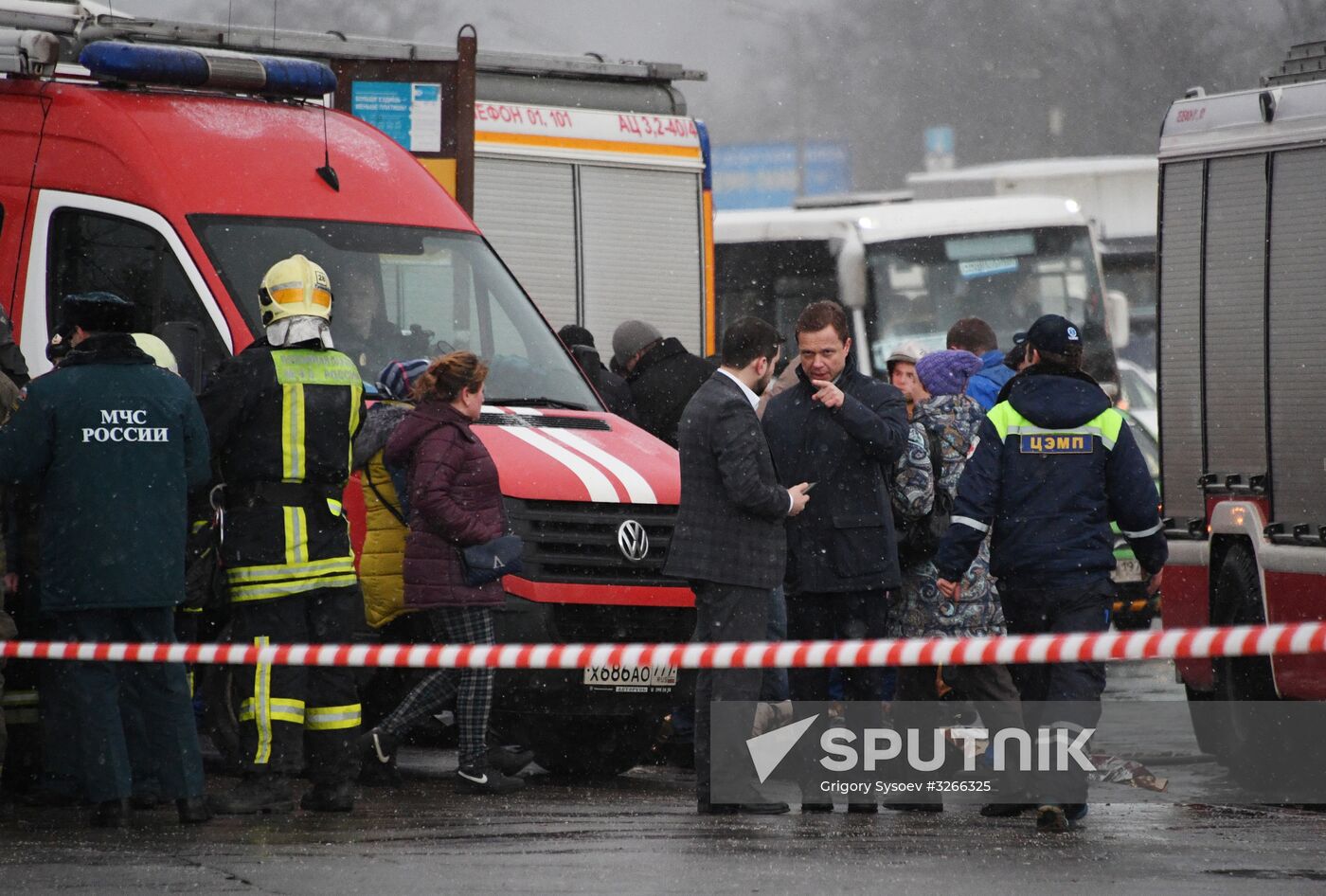 Bus went into underpass in the west of Moscow