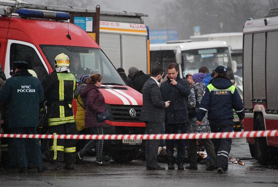 Bus went into underpass in the west of Moscow