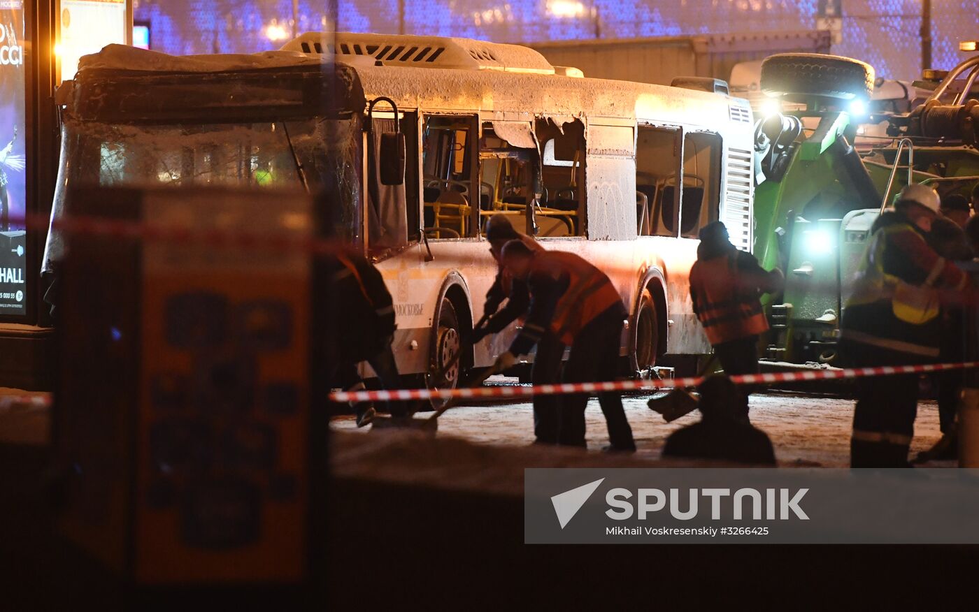 Bus went into underpass in the west of Moscow