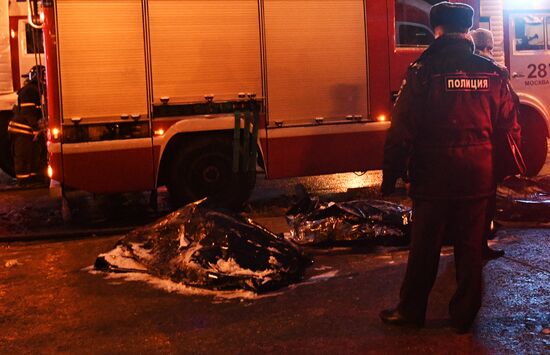 Bus went into underpass in the west of Moscow