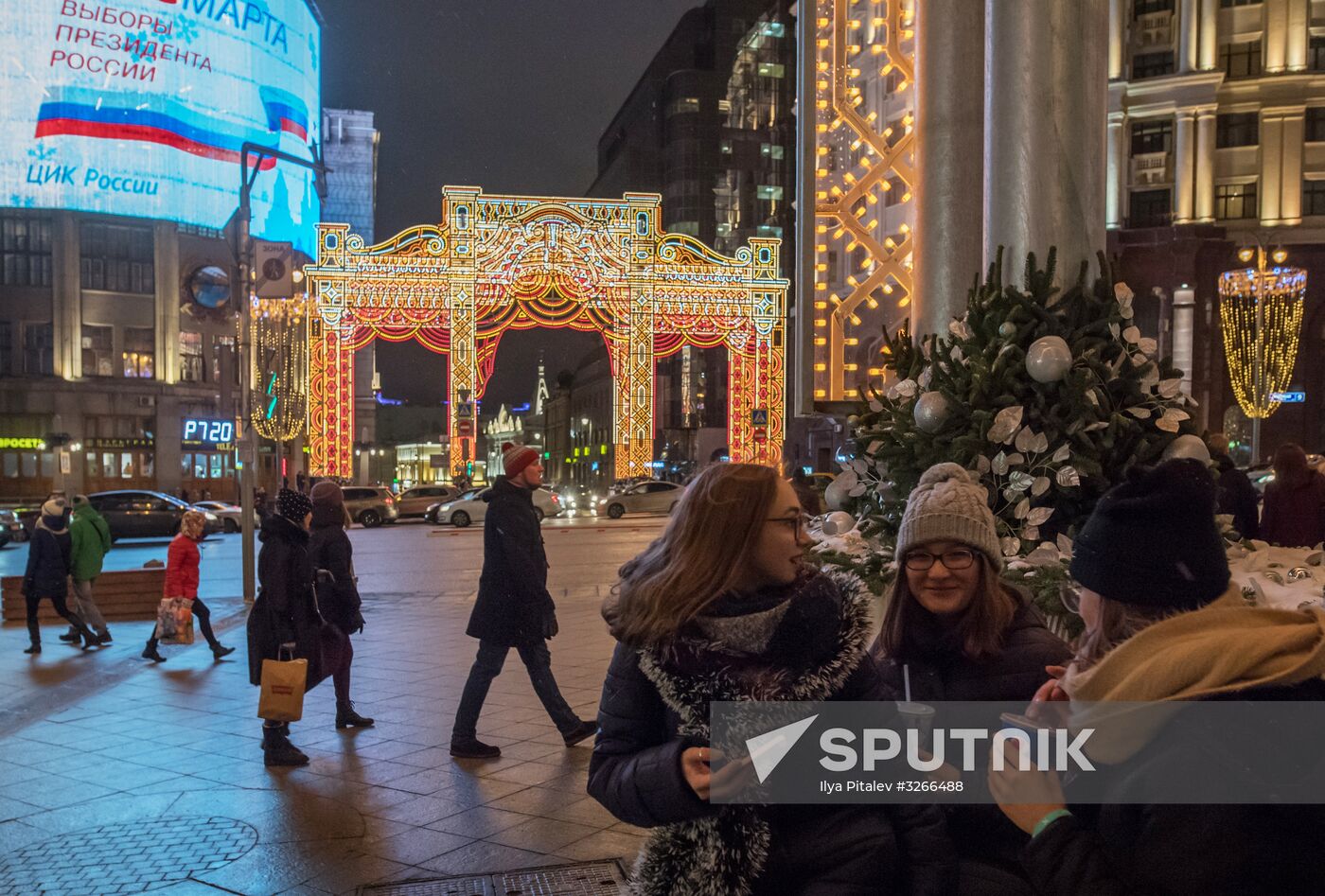 Moscow on New Year eve