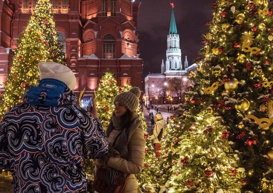 Moscow on New Year eve