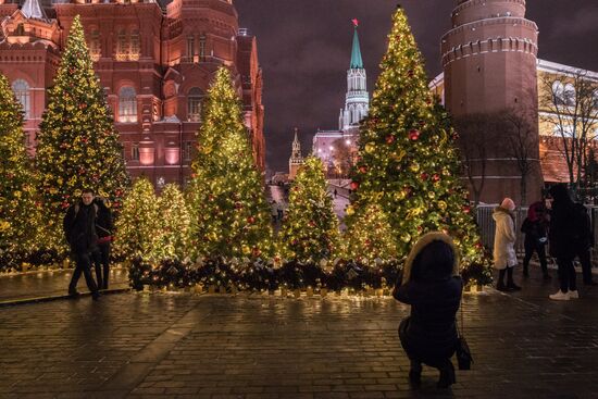 Moscow on New Year eve