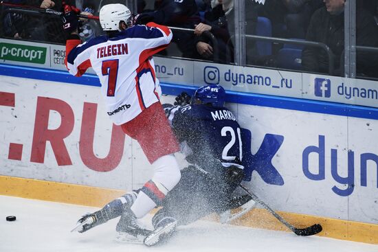 Ice hockey. Kontinental Hockey League. Dynamo vs. CSKA