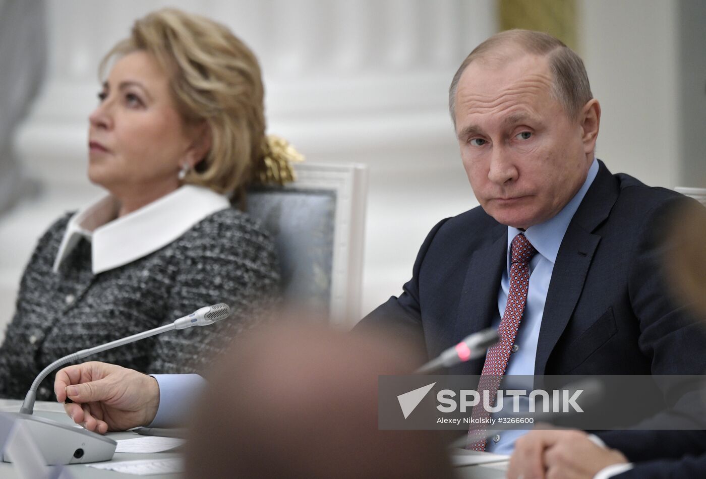 President Vladimir Putin meets with leadership of Federal Assembly's chambers