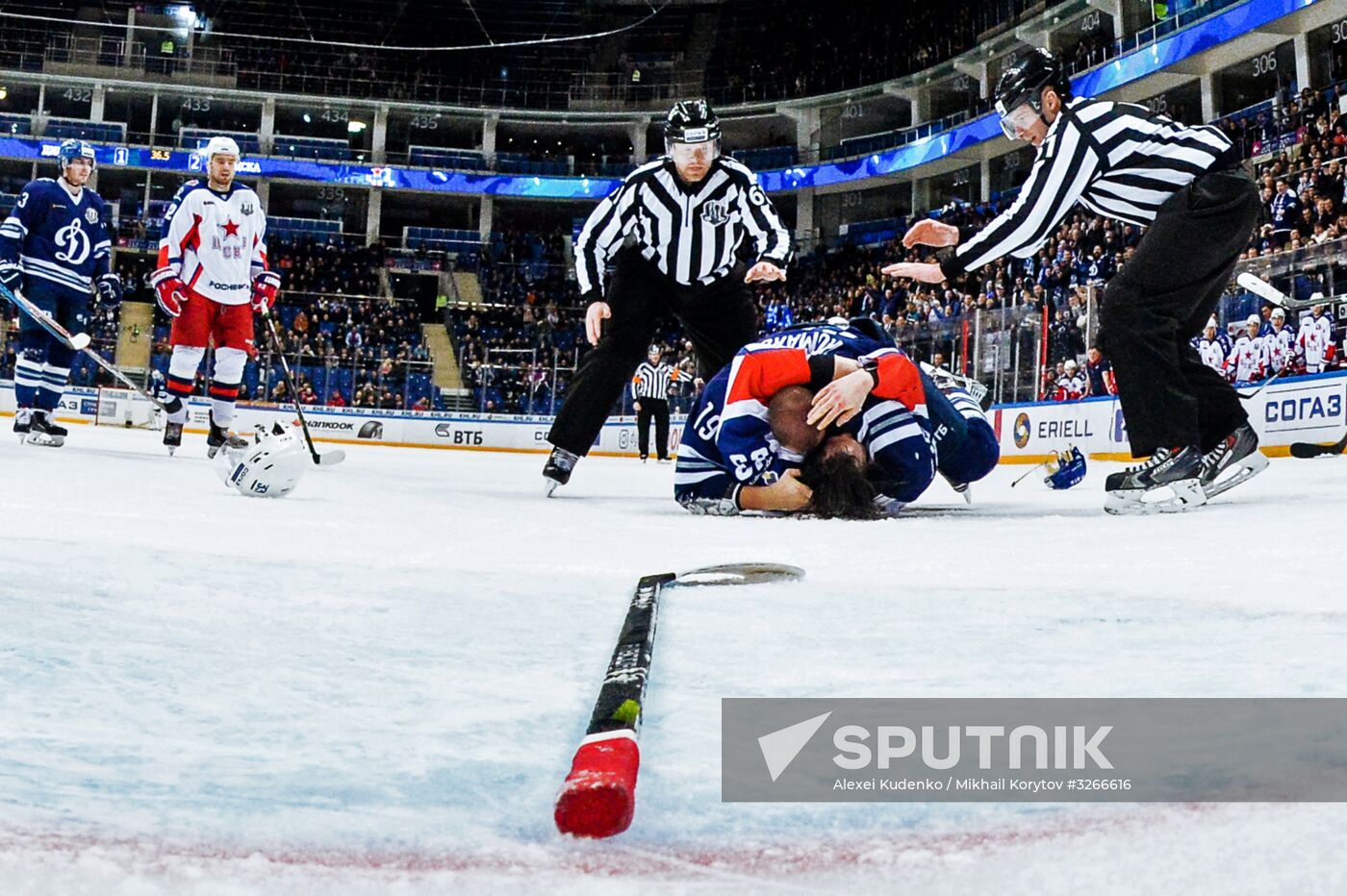 Ice hockey. Kontinental Hockey League. Dynamo vs. CSKA