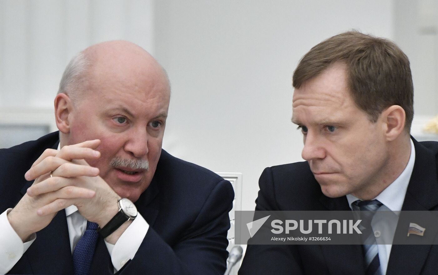President Vladimir Putin meets with leadership of Federal Assembly's chambers