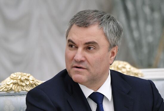 President Vladimir Putin meets with leadership of Federal Assembly's chambers