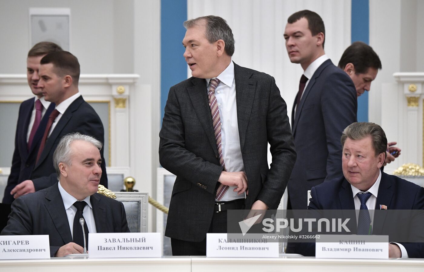 President Vladimir Putin meets with leadership of Federal Assembly's chambers