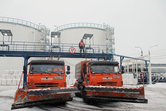 De-icing agent storage in Moscow