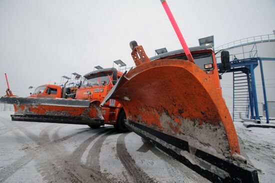 De-icing agent storage in Moscow