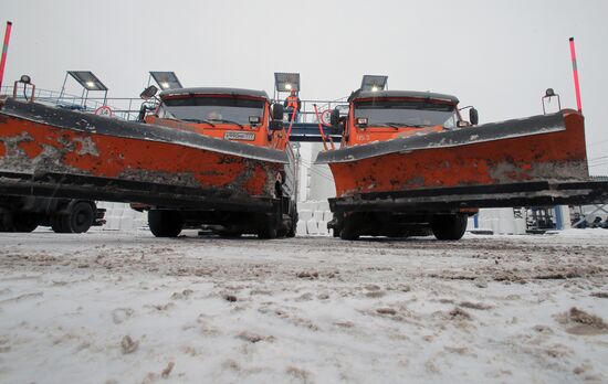 De-icing agent storage in Moscow