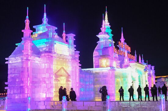 International Ice and Snow Sculpture Festival in Manzhouli