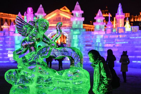 International Ice and Snow Sculpture Festival in Manzhouli