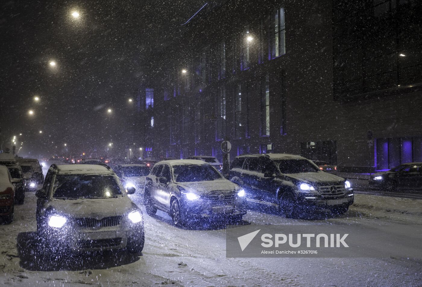 Snowfall in St. Petersburg