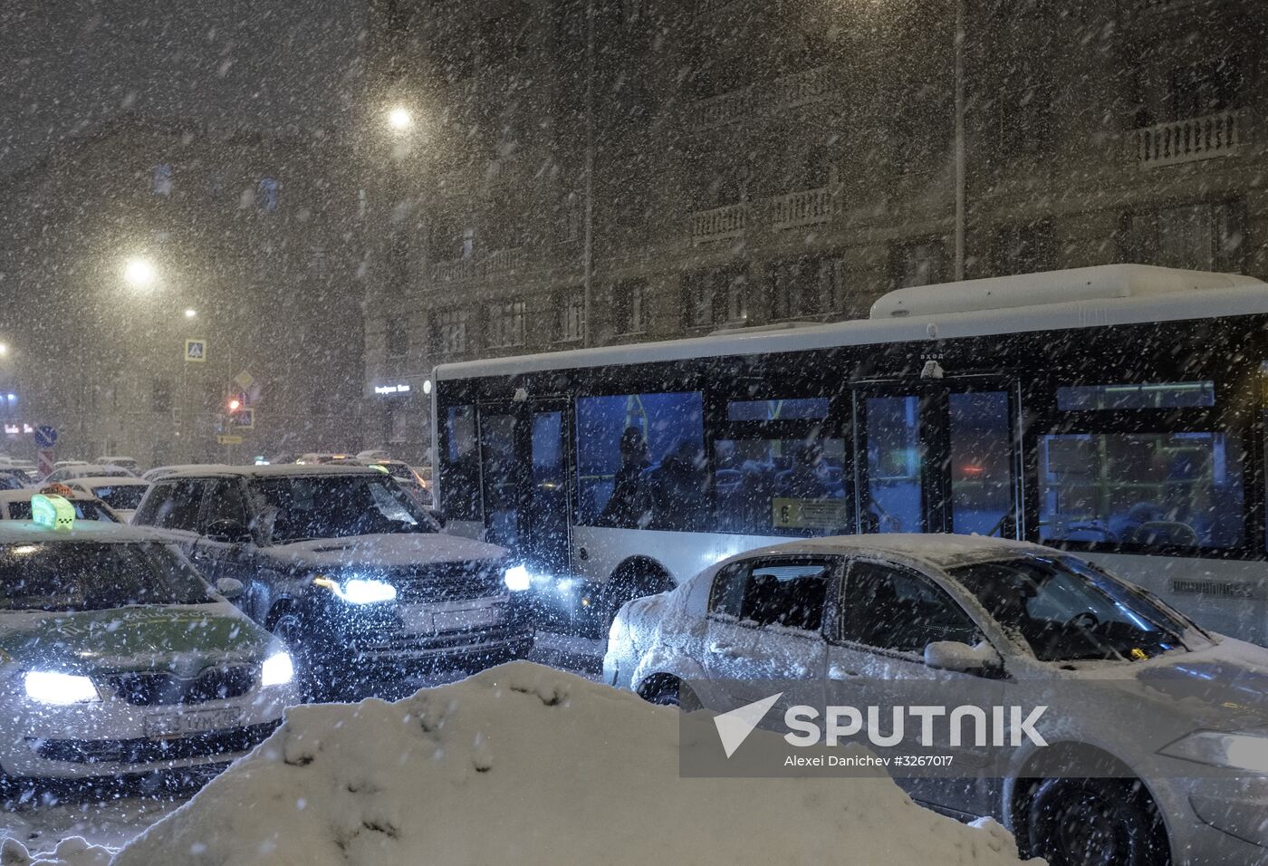 Snowfall in St. Petersburg