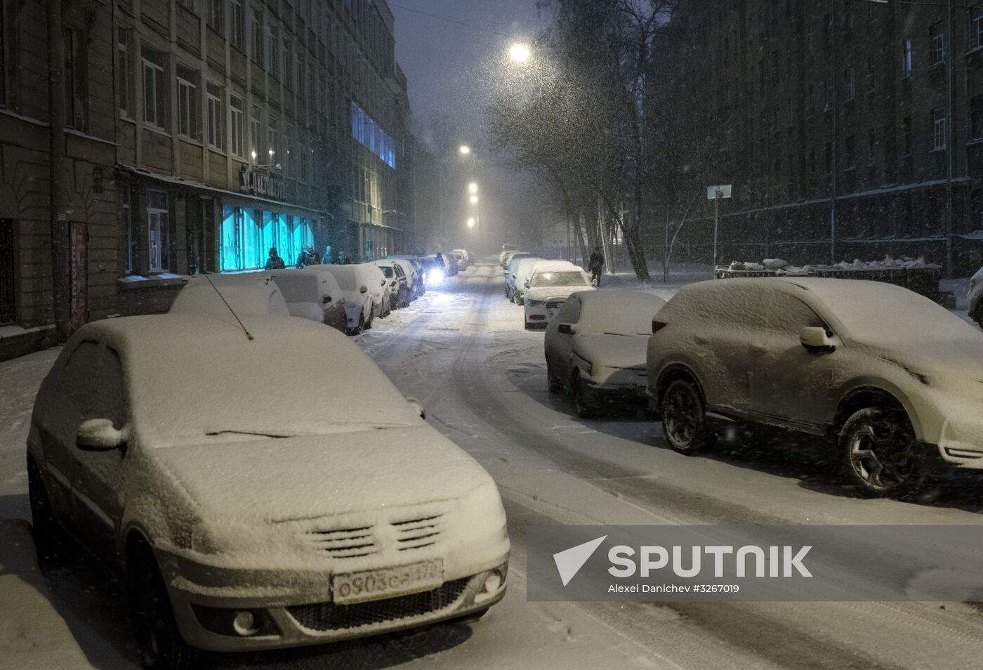 Snowfall in St. Petersburg
