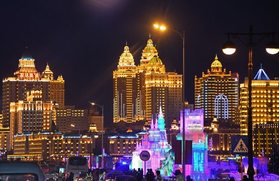 International Ice and Snow Sculpture Festival in Manzhouli