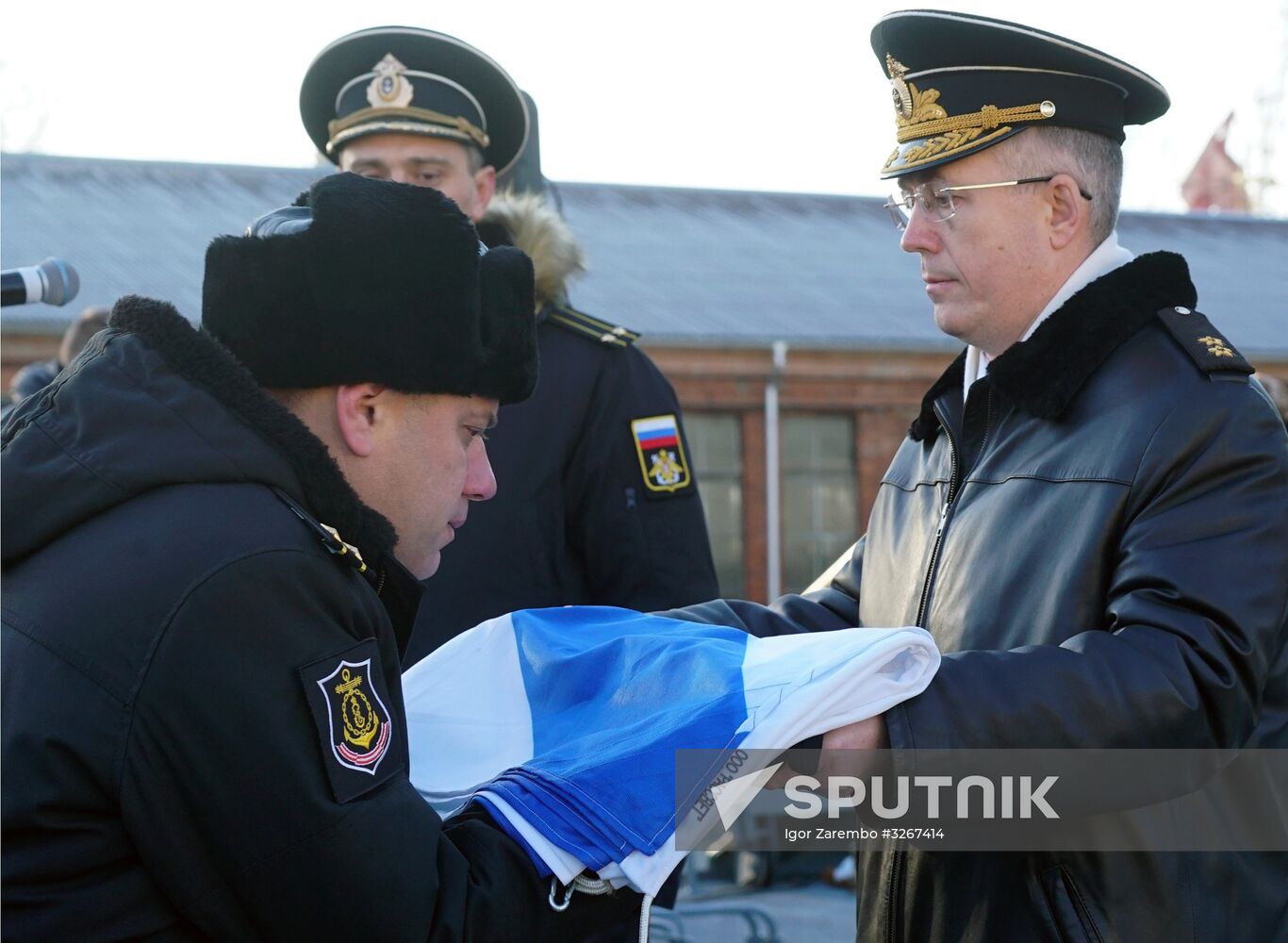 Naval ensign is raised on Admiral Makarov frigate in Kaliningrad