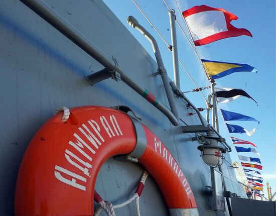 Naval ensign is raised on Admiral Makarov frigate in Kaliningrad