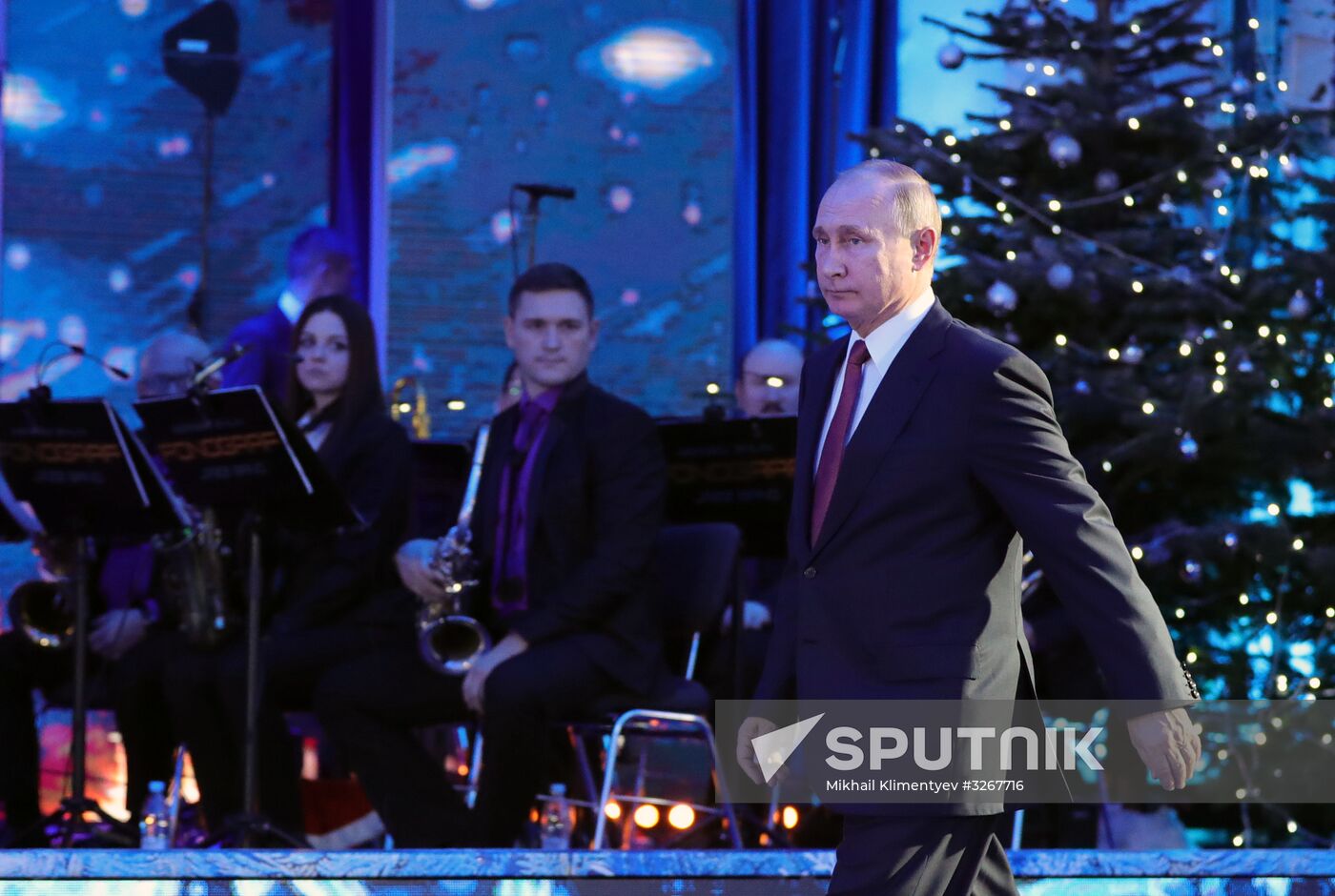 Russian President Vladimir Putin attends reception at Kremlin to mark New Year holiday
