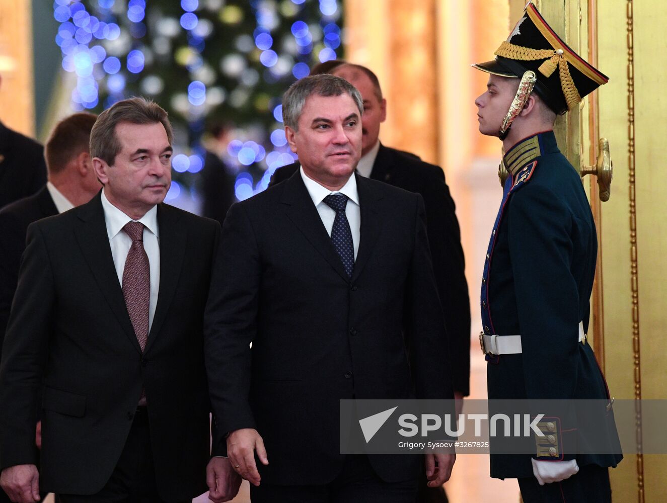 Russian President Vladimir Putin meets with service personnel who took part in counter-terrorism operation in Syria