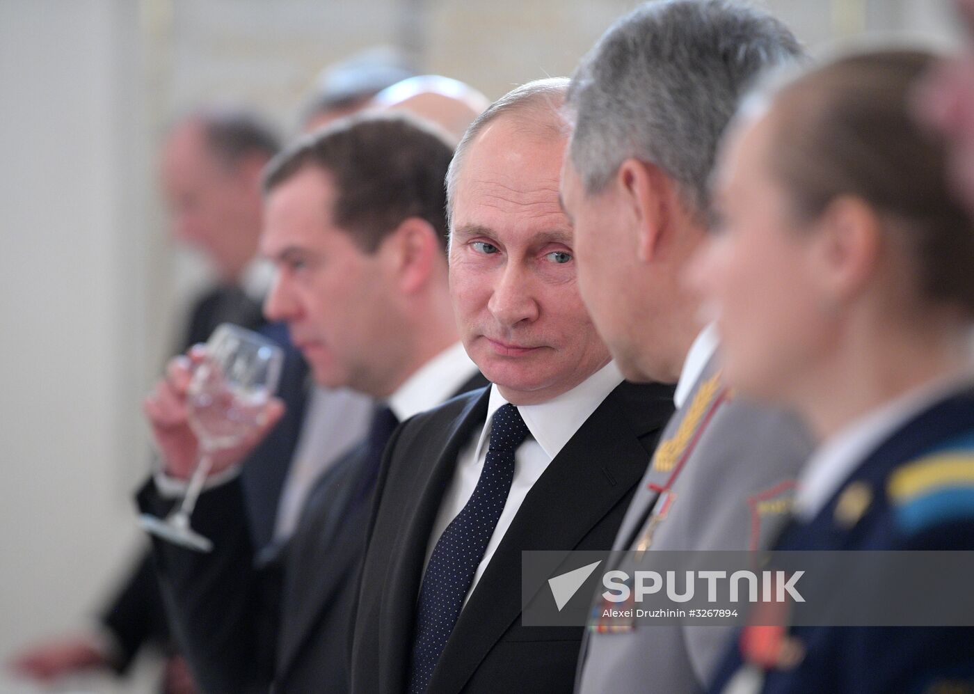 Russian President Vladimir Putin meets with service personnel who took part in counter-terrorism operation in Syria
