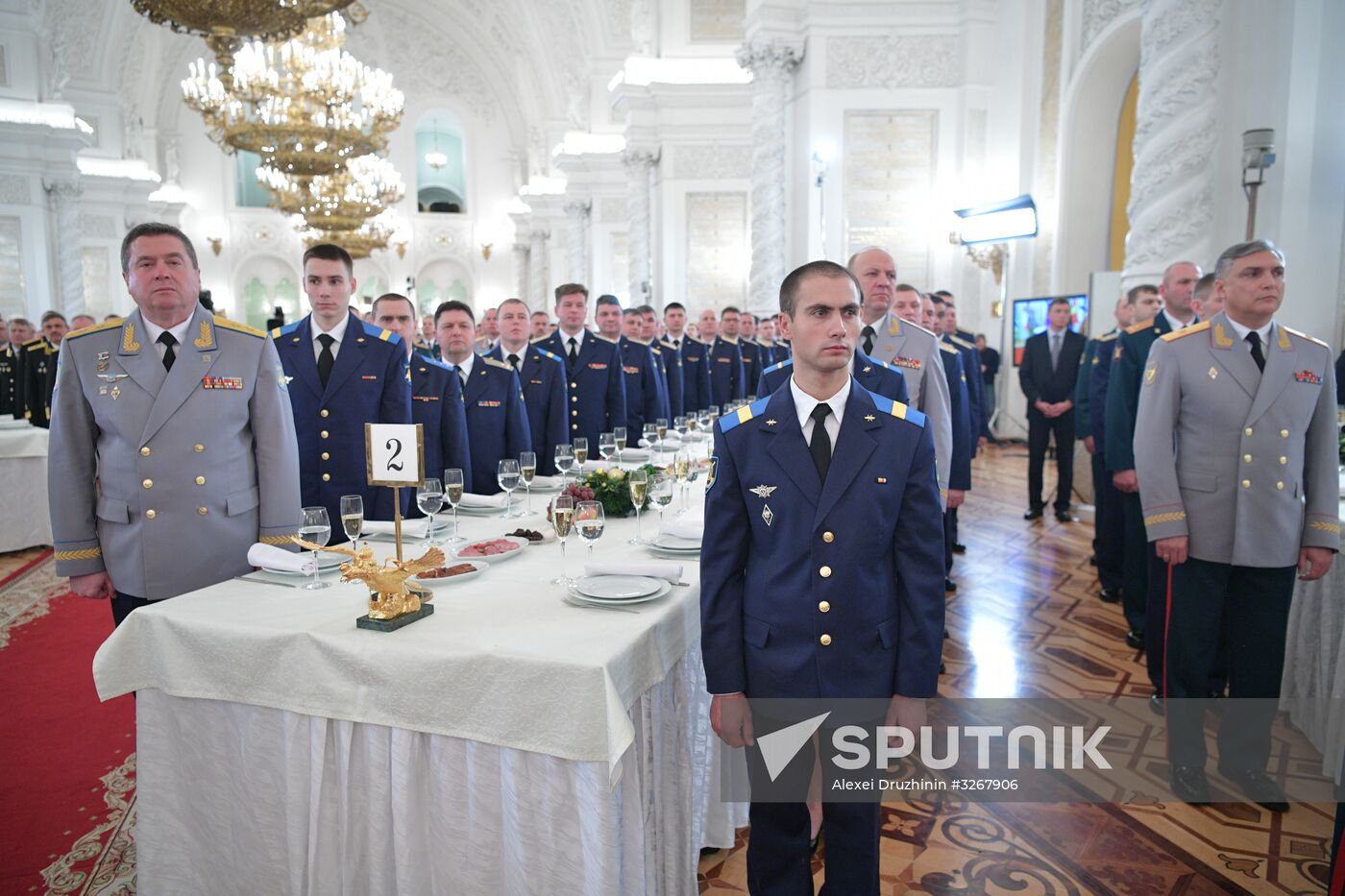 Russian President Vladimir Putin meets with service personnel who took part in counter-terrorism operation in Syria