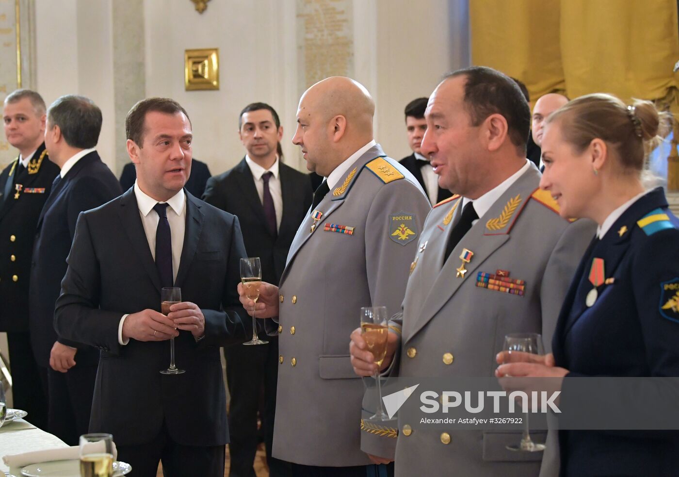 Russian President Vladimir Putin meets with service personnel who took part in counter-terrorism operation in Syria
