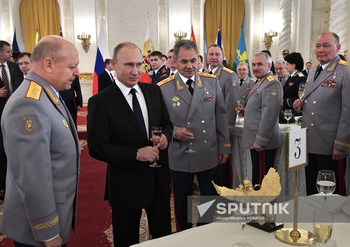 Russian President Vladimir Putin meets with service personnel who took part in counter-terrorism operation in Syria