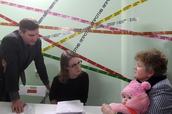Ksenia Sobchak opens her election campaign office in Kazan
