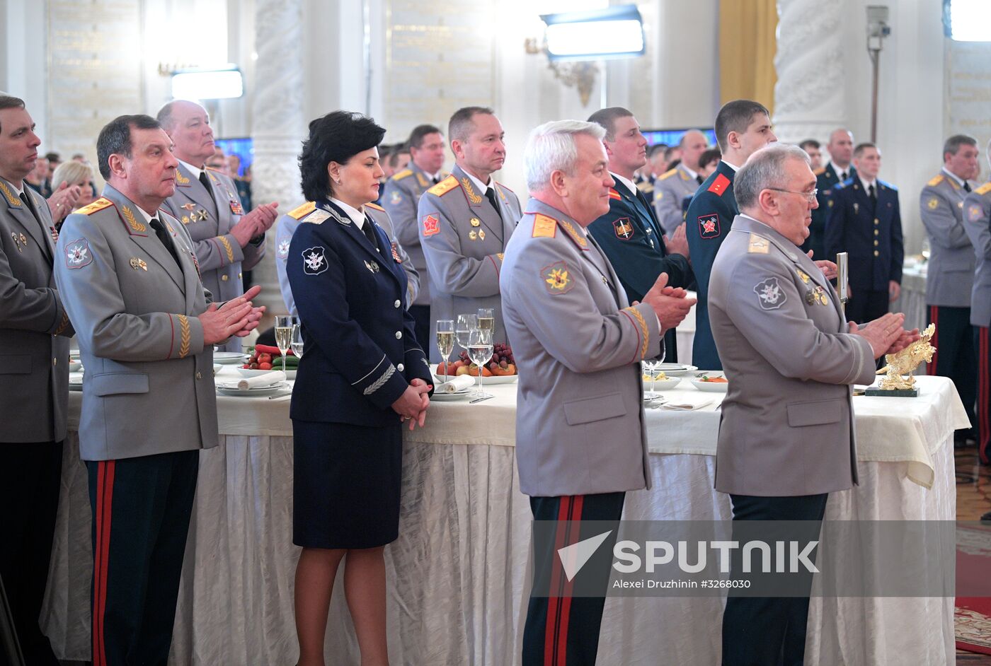 Russian President Vladimir Putin meets with service personnel who took part in counter-terrorism operation in Syria