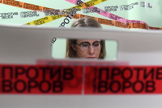 Ksenia Sobchak opens her election campaign office in Kazan