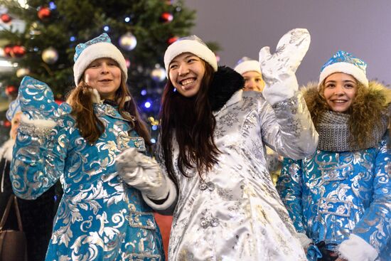 Parade of snow maidens