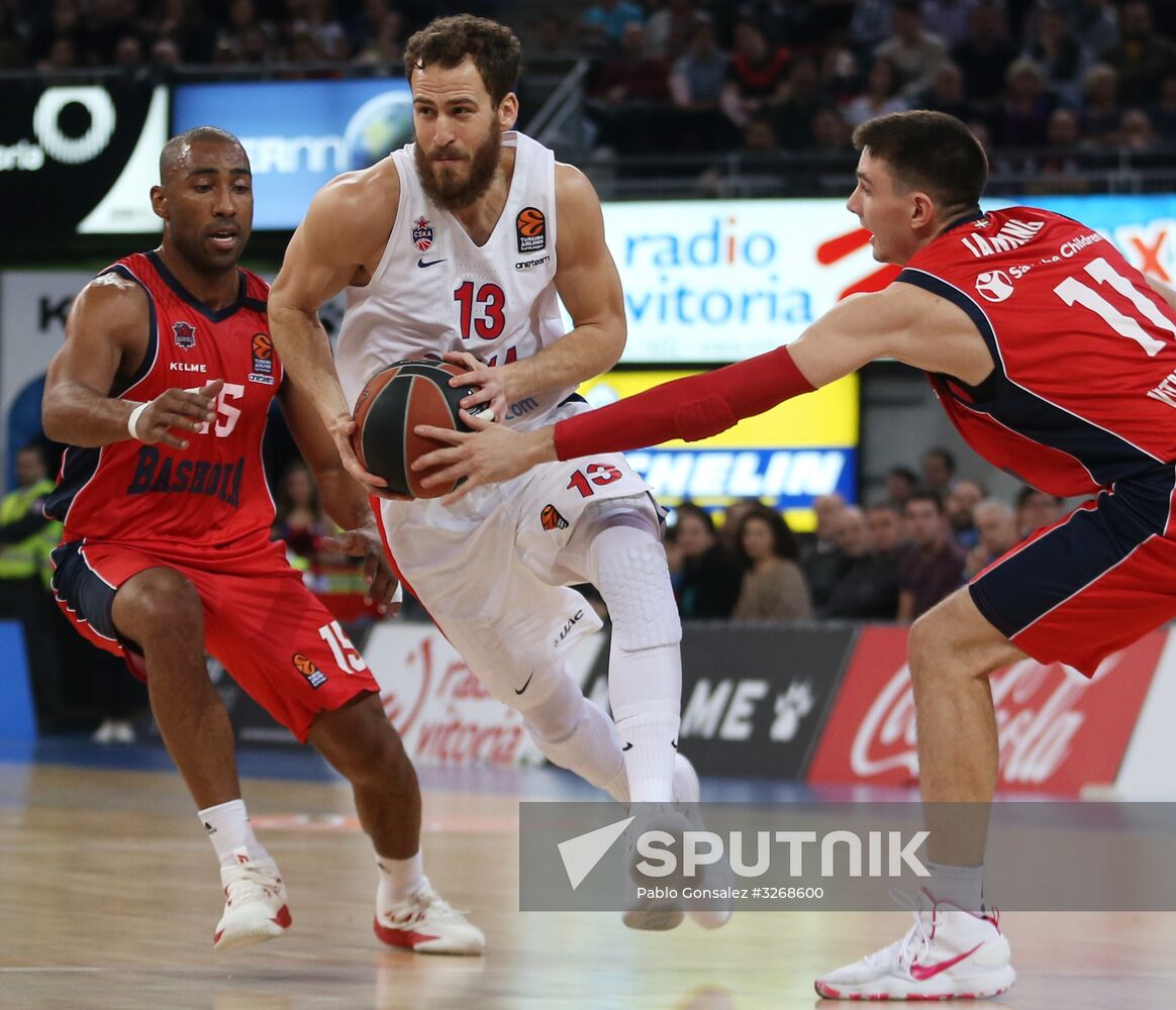 Basketball EuroLeague. Saski Baskonia vs. CSKA