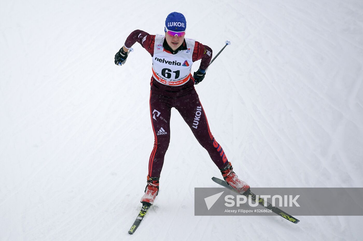 Skiing. Tour de Ski. Women's sprint