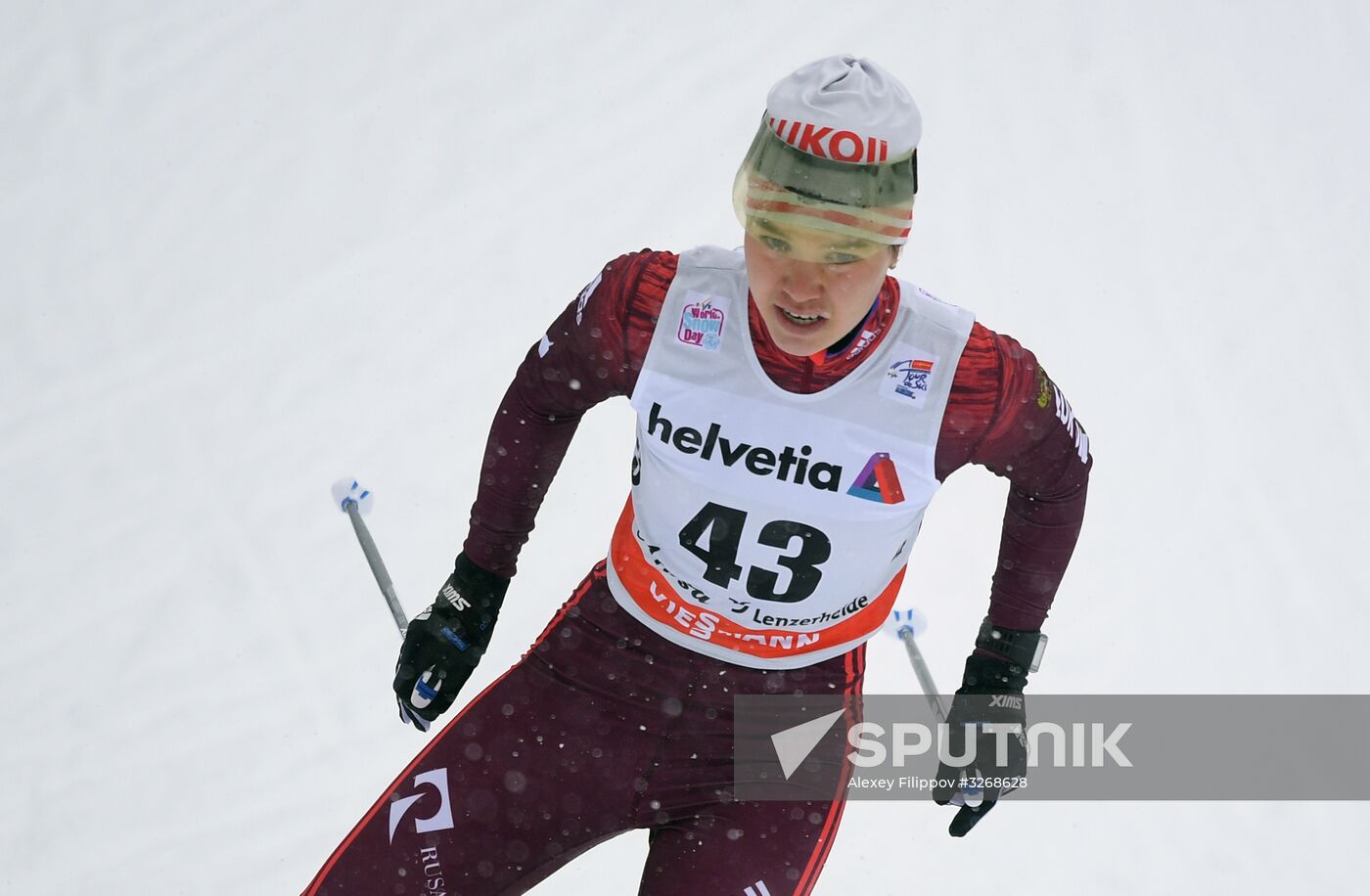 Skiing. Tour de Ski. Women's sprint