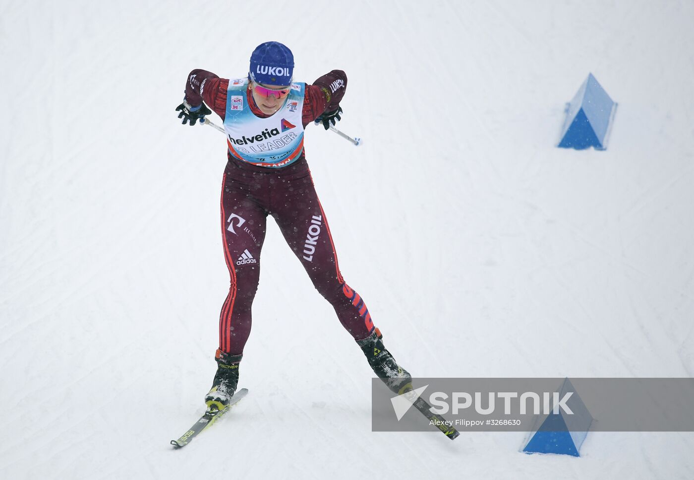 Skiing. Tour de Ski. Women's sprint