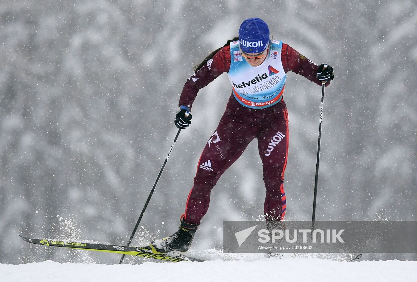 Skiing. Tour de Ski. Women's sprint