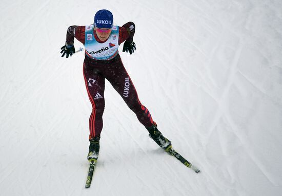 Skiing. Tour de Ski. Women's sprint