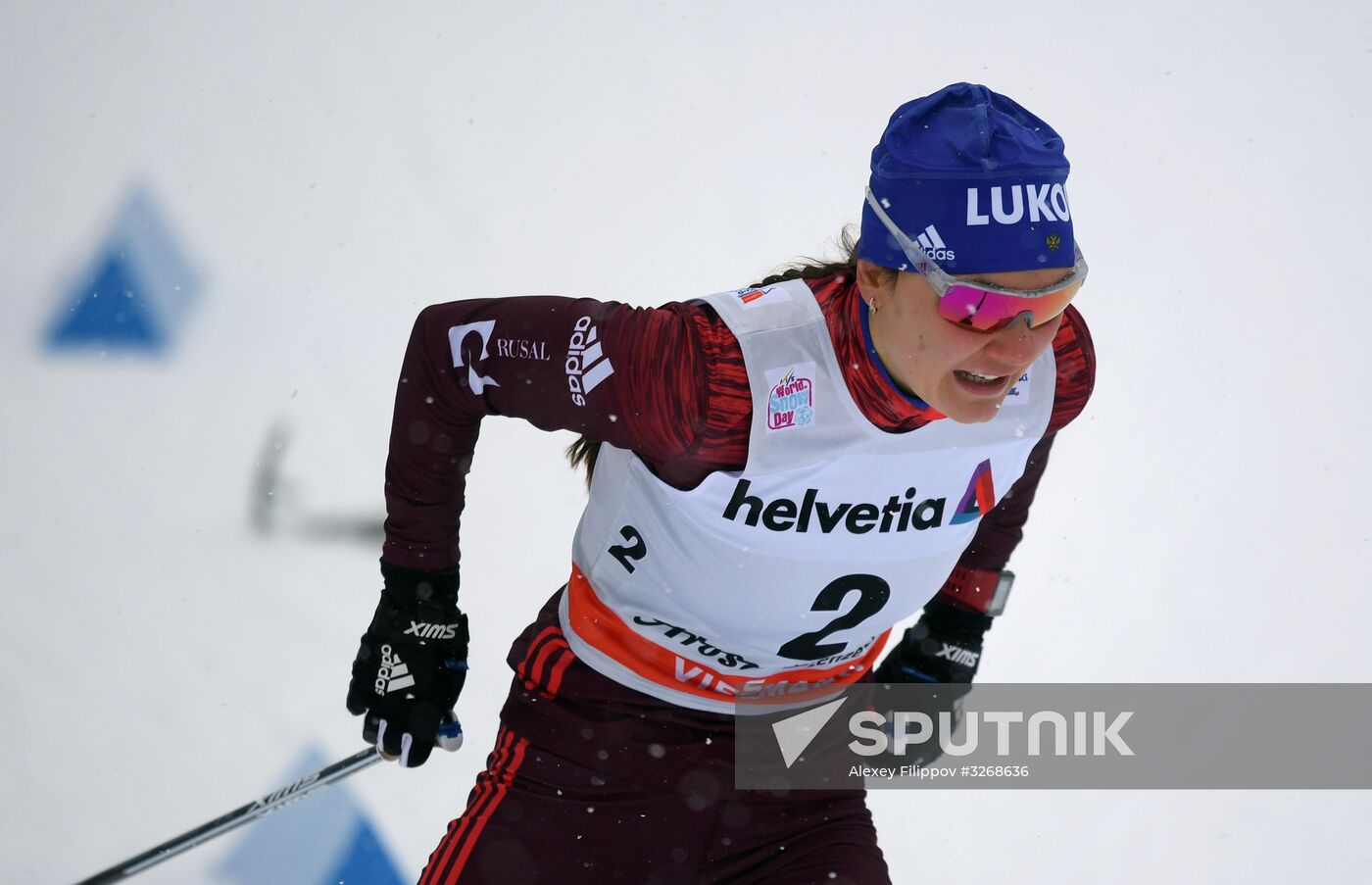 Skiing. Tour de Ski. Women's sprint