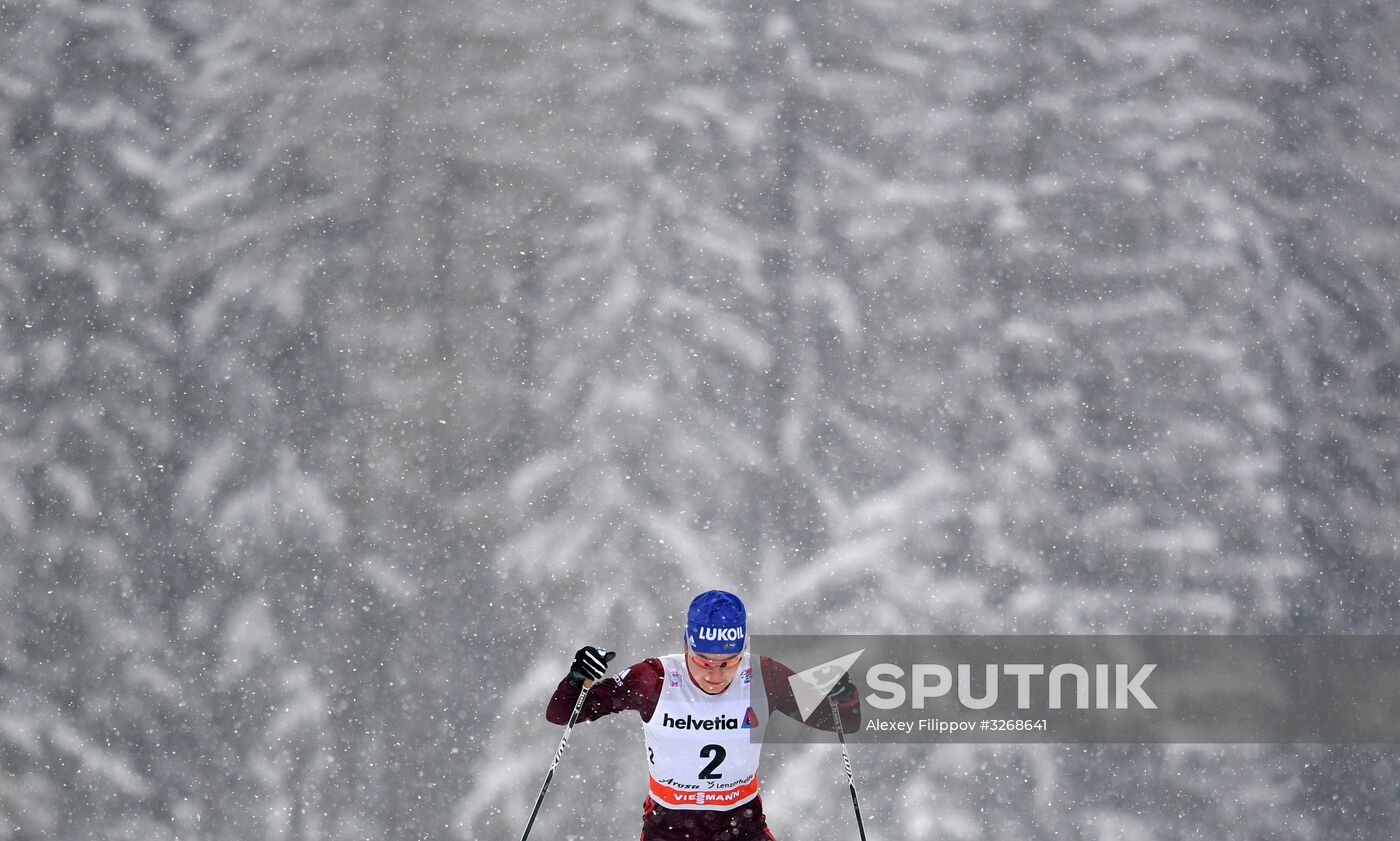 Skiing. Tour de Ski. Women's sprint