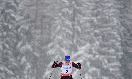 Skiing. Tour de Ski. Women's sprint