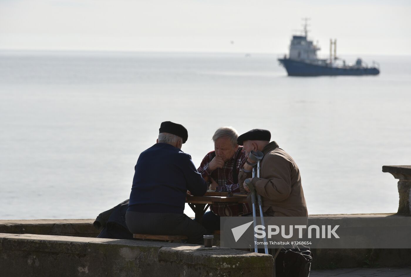 Abkhazia's capital Sukhum in December