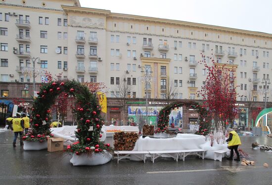 Abnormally warm weather in Moscow