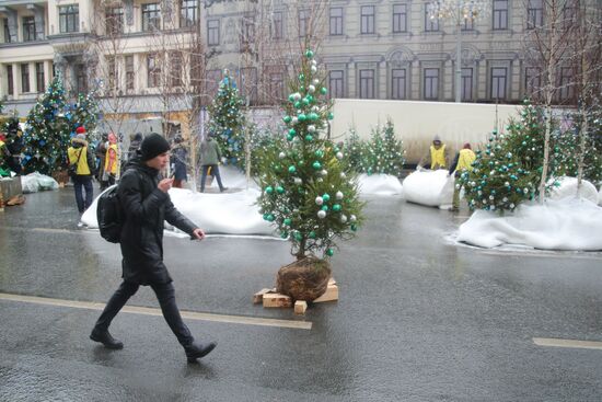 Abnormally warm weather in Moscow