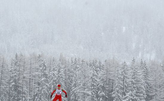 Skiing. Tour de Ski. Women's sprint