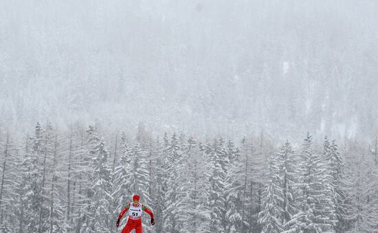 Skiing. Tour de Ski. Women's sprint